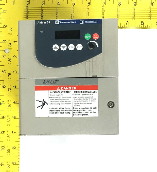 Square D Telemcanique Altivar 28 1.5kW/2HP 200/240V Drive ATV28HU29M2 USED