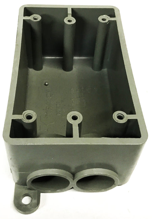 Kraloy 1-Gang 2-Opening 1/2 inch PVC Conduit Box FSS05 [Lot of 2] NOS