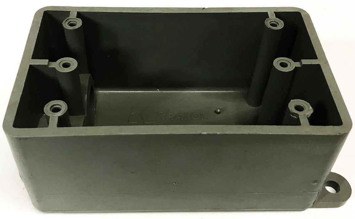 Kraloy 1-Gang 2-Opening 1/2 inch PVC Conduit Box FSS05 [Lot of 2] NOS