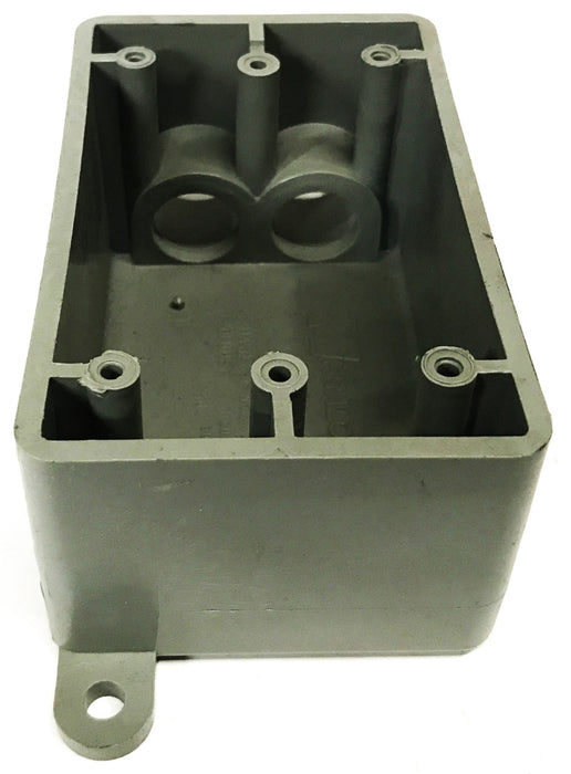 Kraloy 1-Gang 2-Opening 1/2 inch PVC Conduit Box FSS05 [Lot of 2] NOS