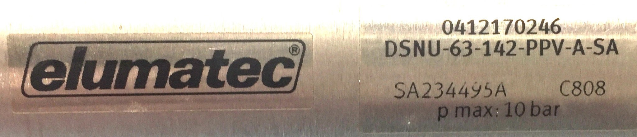 Elumatec Pneumatic Cylinder DSNU-63-142-PPV-A-SA (SA234495A C808) NOS