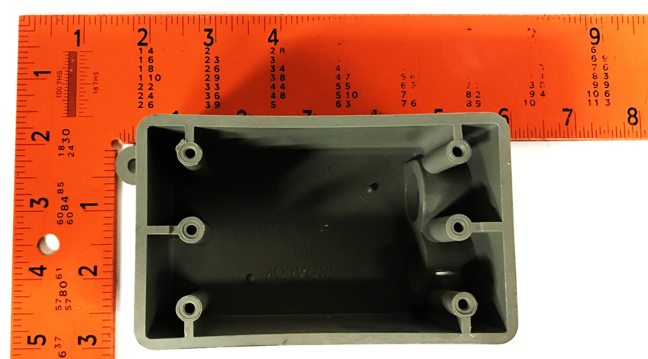 Kraloy 1-Gang 2-Opening 1/2 inch PVC Conduit Box FSS05 [Lot of 2] NOS