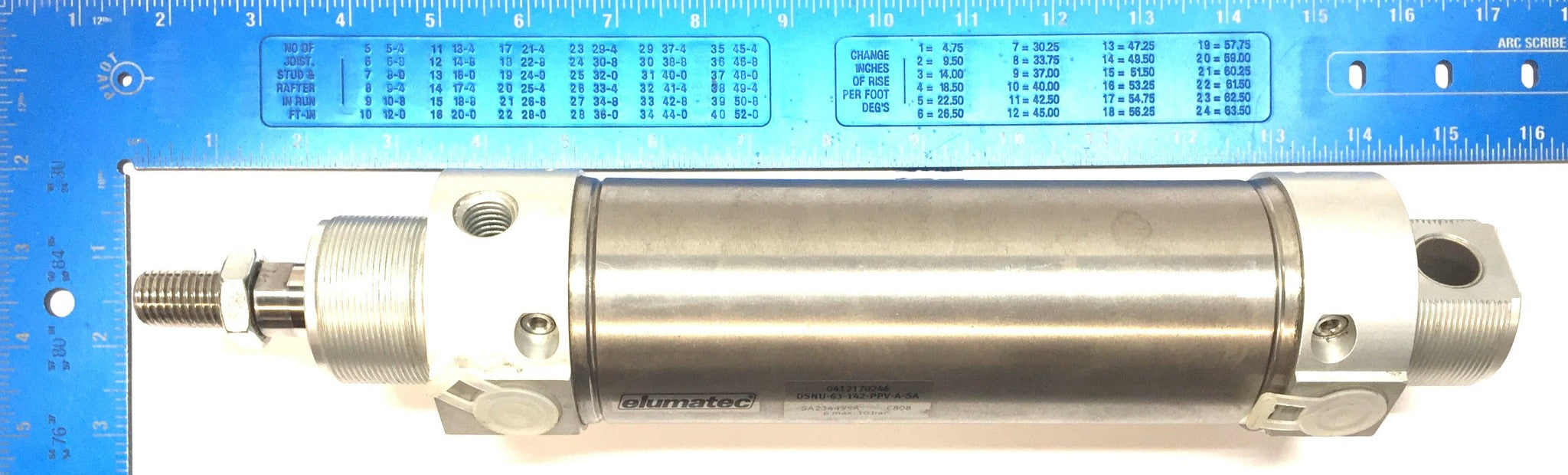 Elumatec Pneumatic Cylinder DSNU-63-142-PPV-A-SA (SA234495A C808) NOS