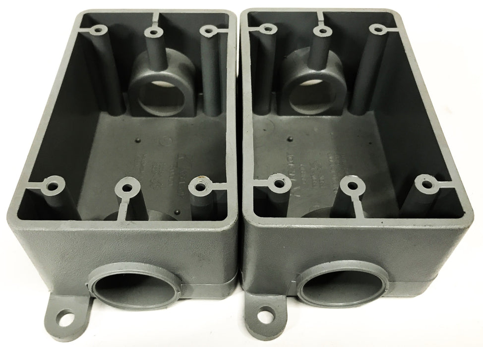 Kraloy 1-Gang 1/2 inch 3/4 inch PVC Conduit Box FSC05-FSC07 [Lot of 2] NOS