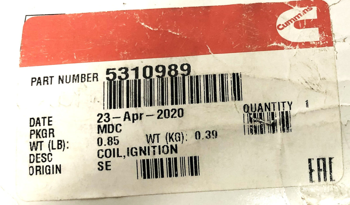 Cummins Ignition Coil 5310989 NOS