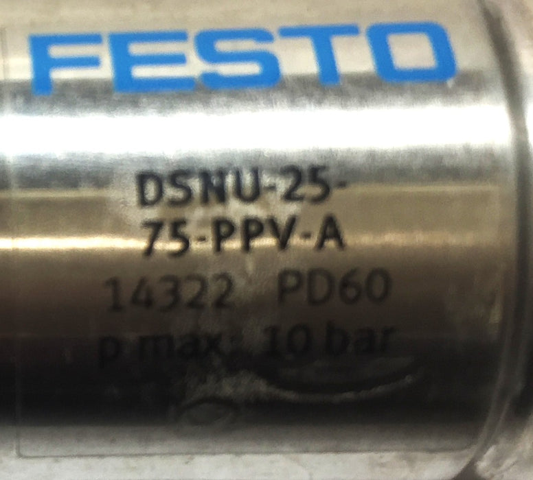 Festo Pneumatic Cylinder DSNU-25-75-PPV-A (14322 PD60) NOS