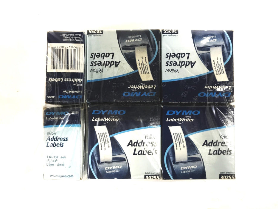 Dymo 1-1/8 inch x 3-1/2 inch Address Label, Roll of 130, 30255 [Lot of 10] NOS