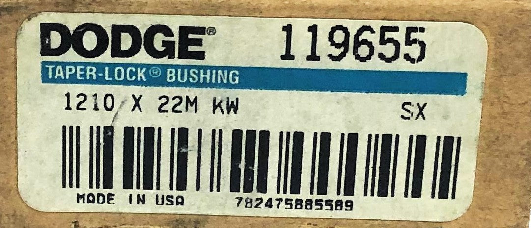 Dodge Split Taper-Lock Bushing 1210X25MM KW (119655) [Lot of 2] NOS