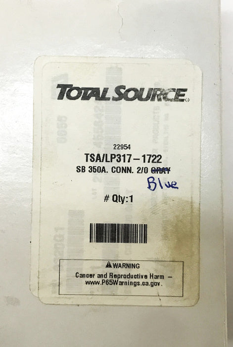 Total Source Blue Connector 2/0 Module (No Leads) LP317-1722 NOS