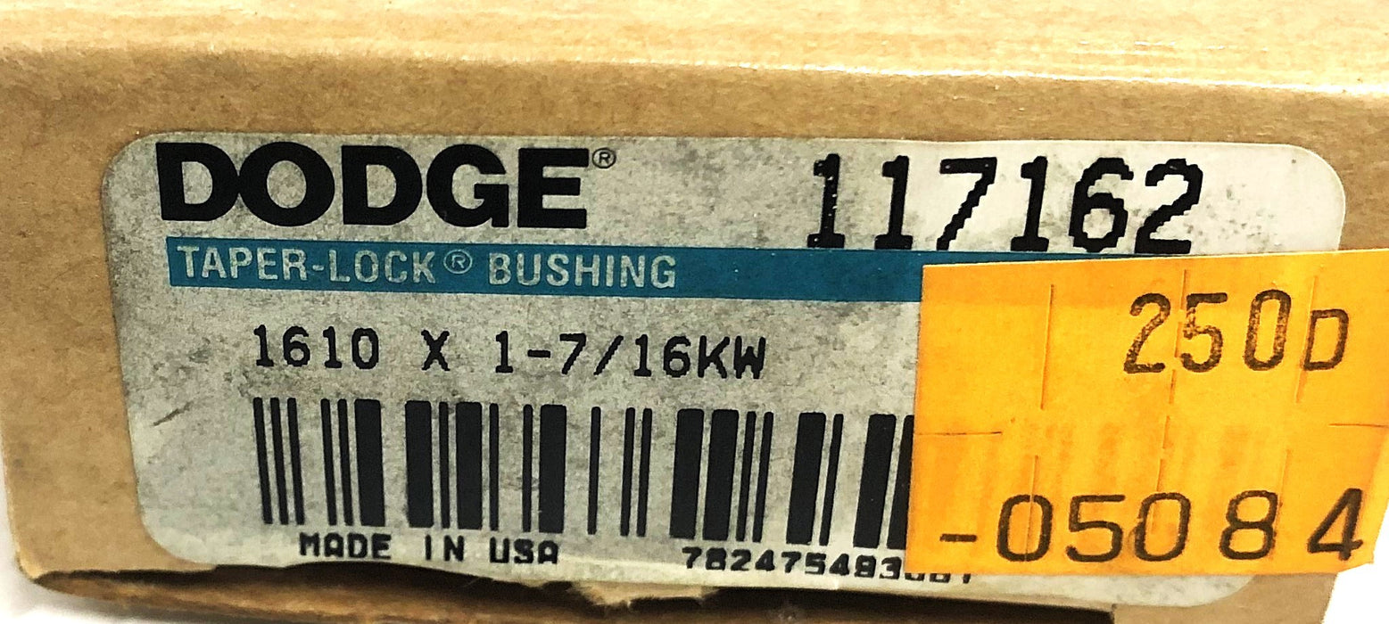 Dodge Split Taper-Lock Bushing 1610X1-7/16 KW [Lot of 2] NOS