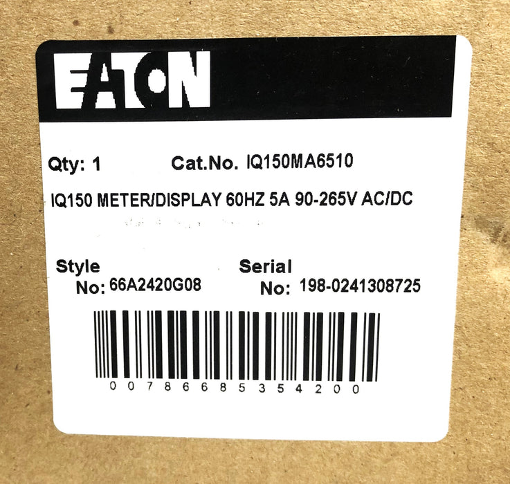 Eaton IQ150 60HZ 90-265V AC/DC Meter Display IQ150MA6510 NOS