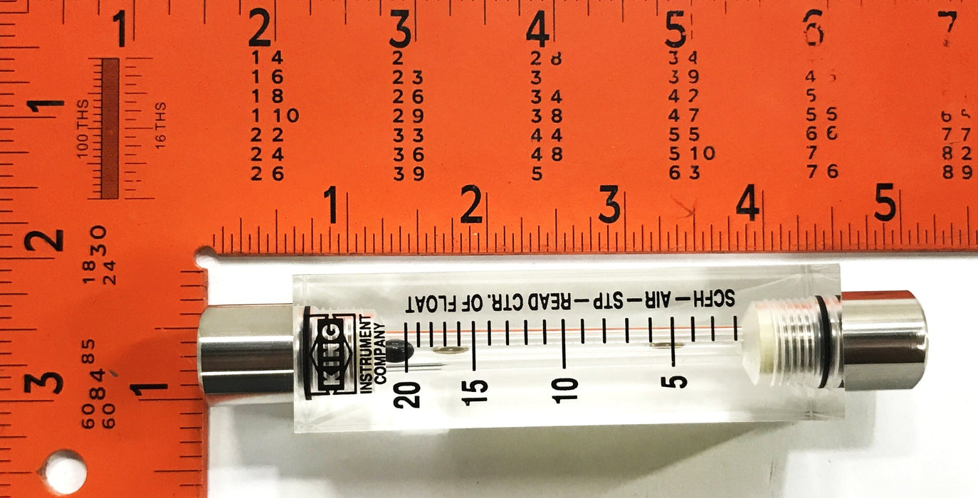King Instruments 7510 Series Acrylic Tube Flowmeter 7510312A07 NOS