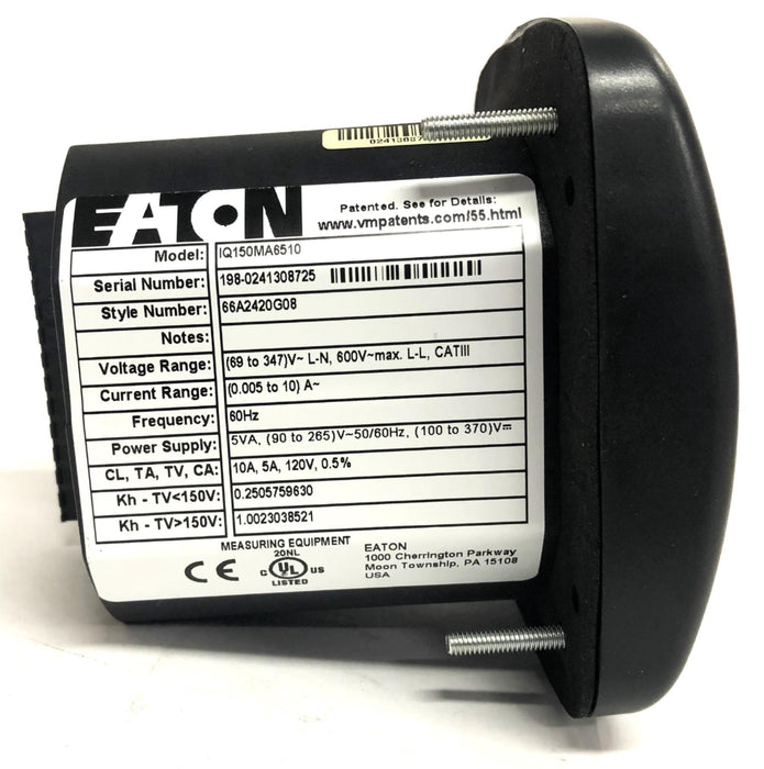 Eaton IQ150 60HZ 90-265V AC/DC Meter Display IQ150MA6510 NOS