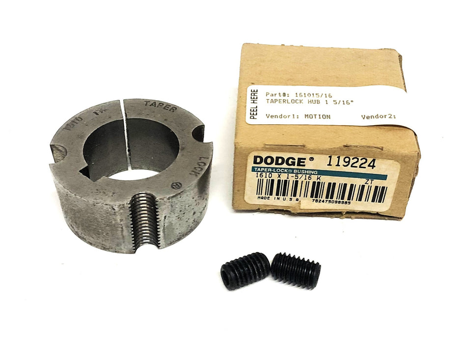 Dodge Split Taper-Lock Bushing 1610X1-5/16 K (119224) NOS