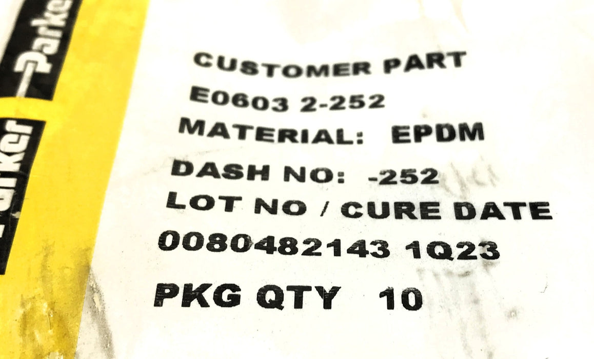 Parker Pack of (10) O-Ring E0603 2-252 NOS