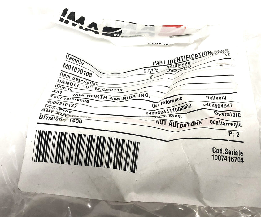 IMA U Handle M.443/110 [Lot of 2] NOS