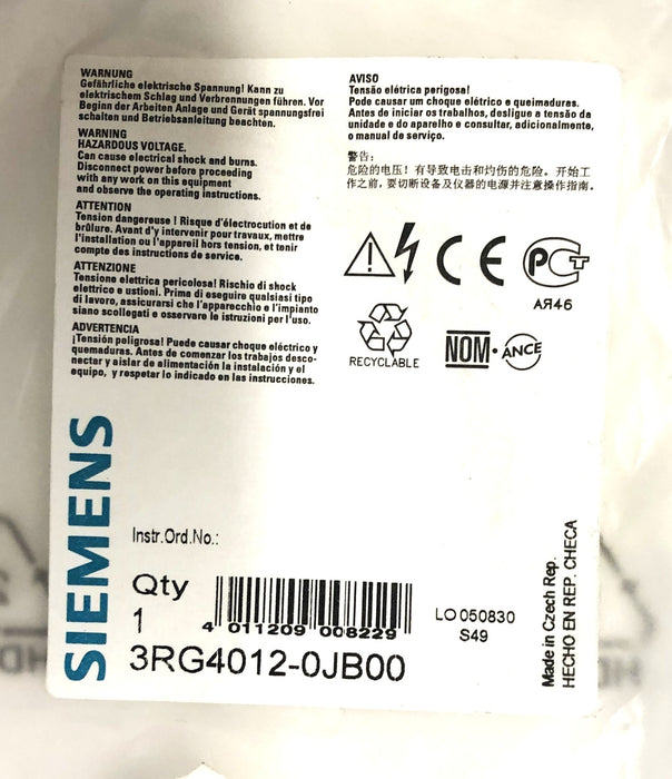 Siemens Proximity Switch Kit 3RG4012-0JB00 NOS