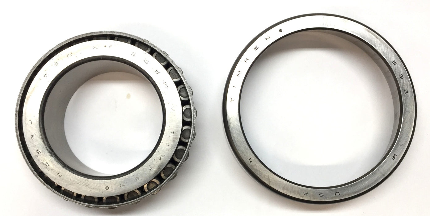 Timken Tapered Cylindrical Roller Bearing and Cup 592 (NA593) Assembly NOS