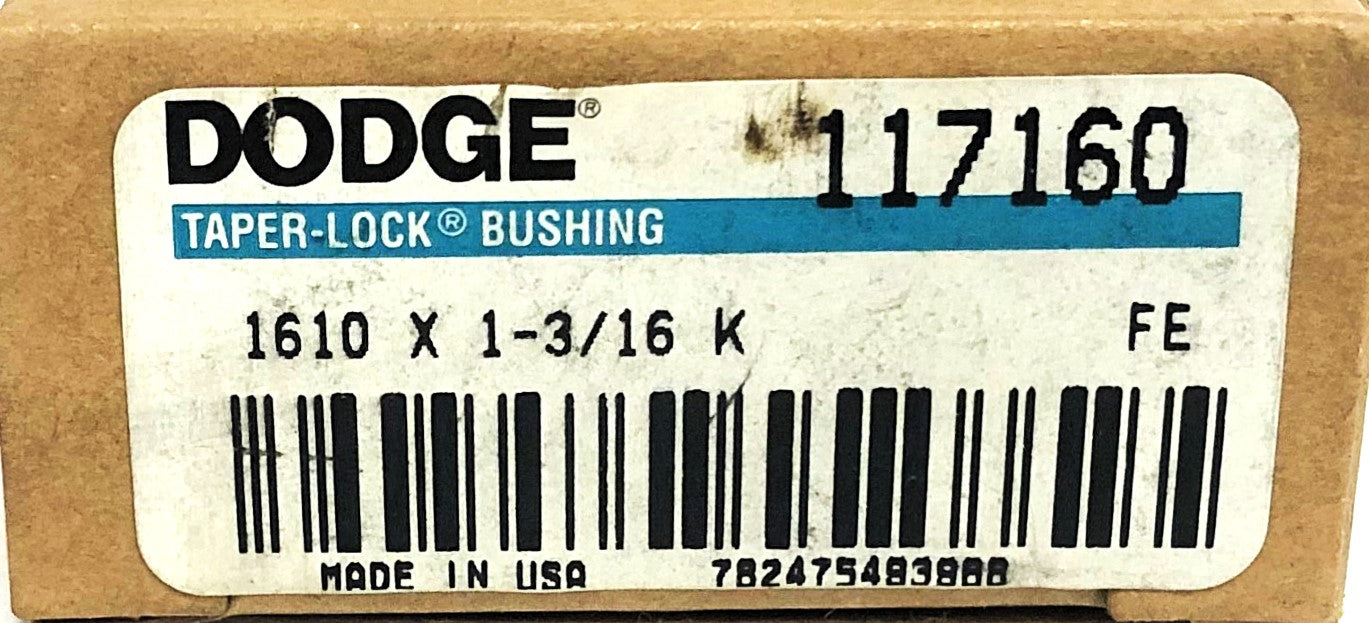 Dodge Split Taper-Lock Bushing 1610X1-3/16 K (117160) [Lot of 3] NOS