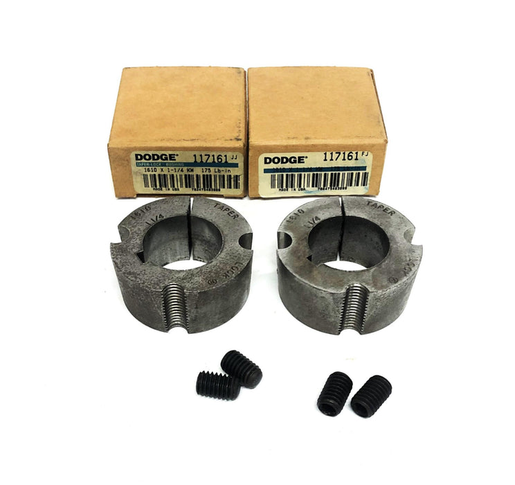 Dodge Split Taper-Lock Bushing 1610X1-1/4 KW (117161) [Lot of 2] NOS