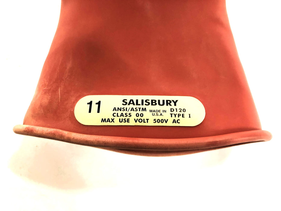 Salisbury Class 00 Type I Rubber Insulating Gloves Size 11 ANSI/ASTM D120 NOS