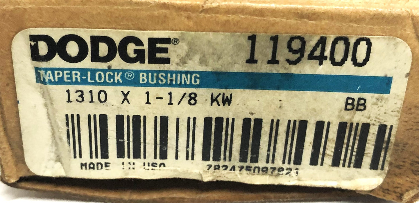 Dodge Split Taper-Lock Bushing 1310X1-1/8 KW (119400) NOS