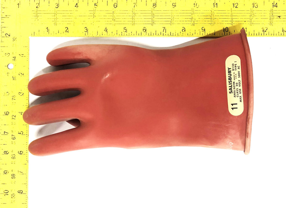 Salisbury Class 00 Type I Rubber Insulating Gloves Size 11 ANSI/ASTM D120 NOS