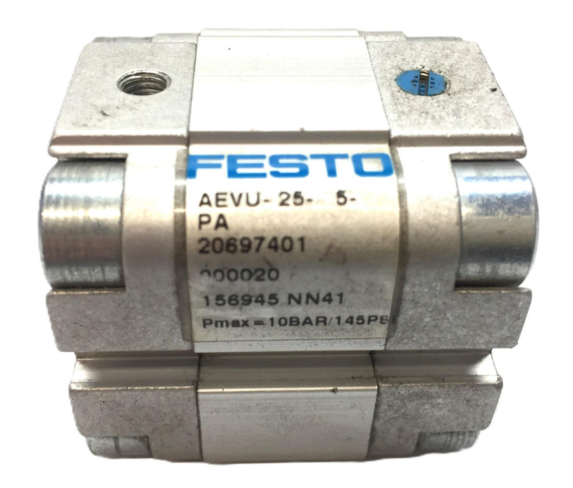 Festo Compact Pneumatic Air Cylinder AEVU-25-5-PA (20697401) 156945 NN41 USED
