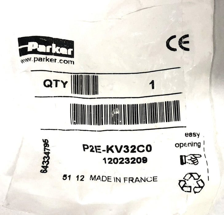 Parker 24VDC 1.2W Pmax 10bar/145psi Solenoid Pilot Valve P2E-KV32C0 NOS