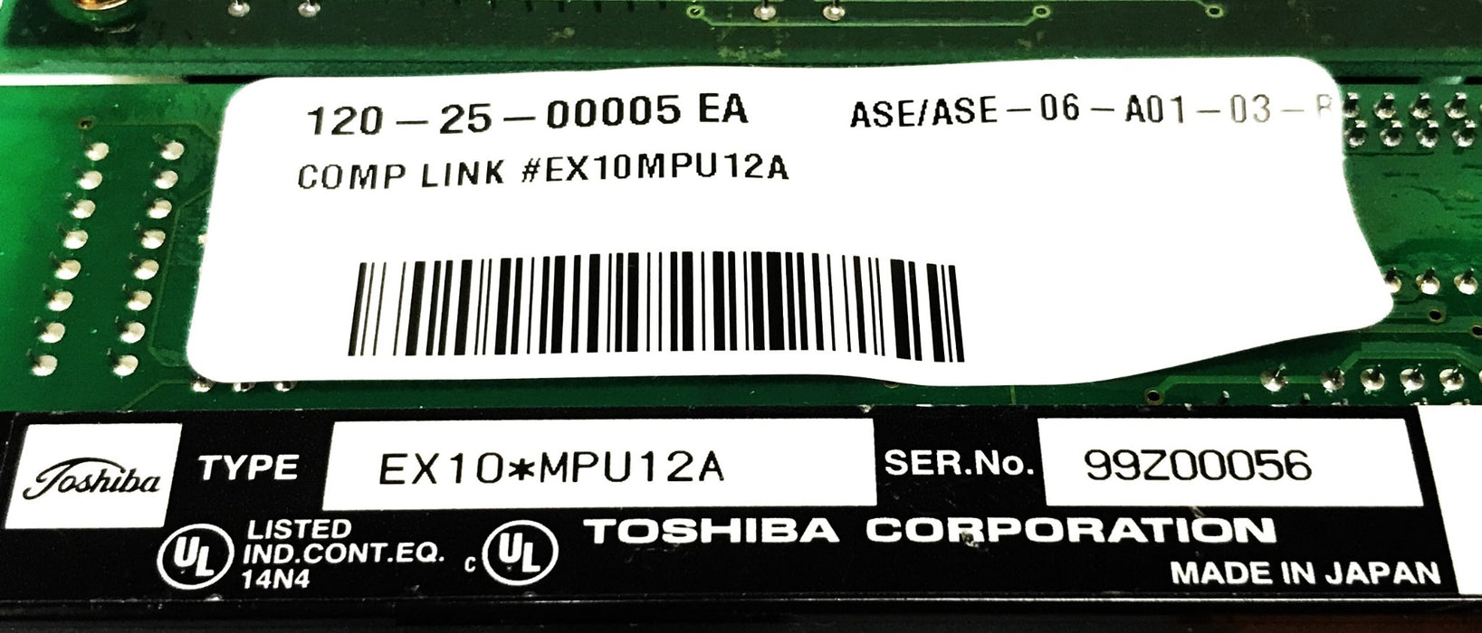 Toshiba Programable Logic Controller EX10*MPU12A NOS