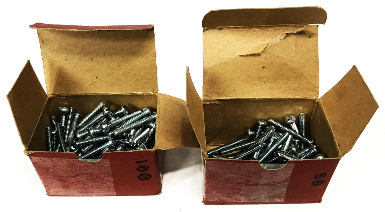Unbranded 10-24 x 1-1/2 inch Round Head Slotted Machine Screw [Lot of 150] NOS
