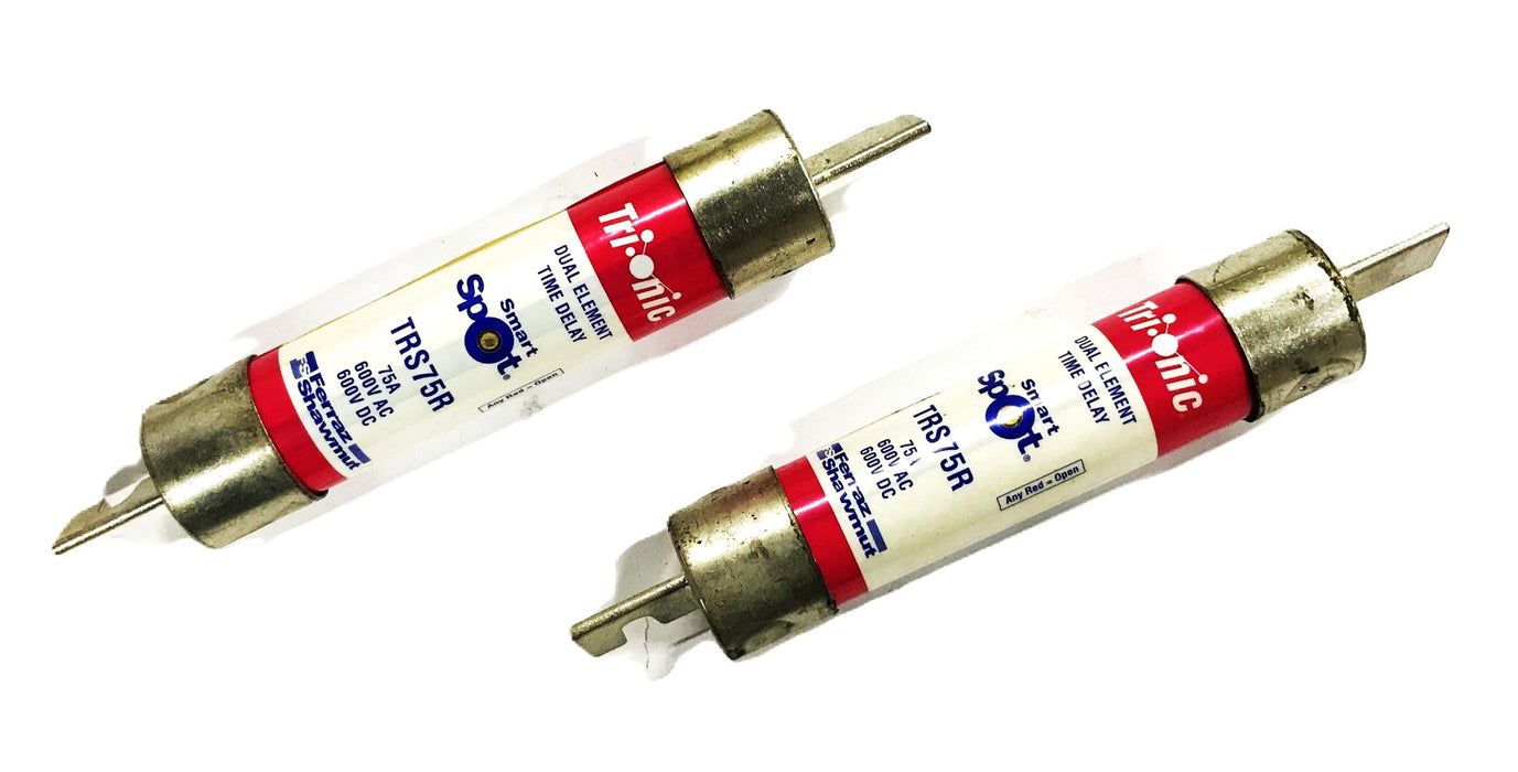 Ferraz Shawmut Duel Element Time Delay Fuse TRS75R [Lot of 2] NOS