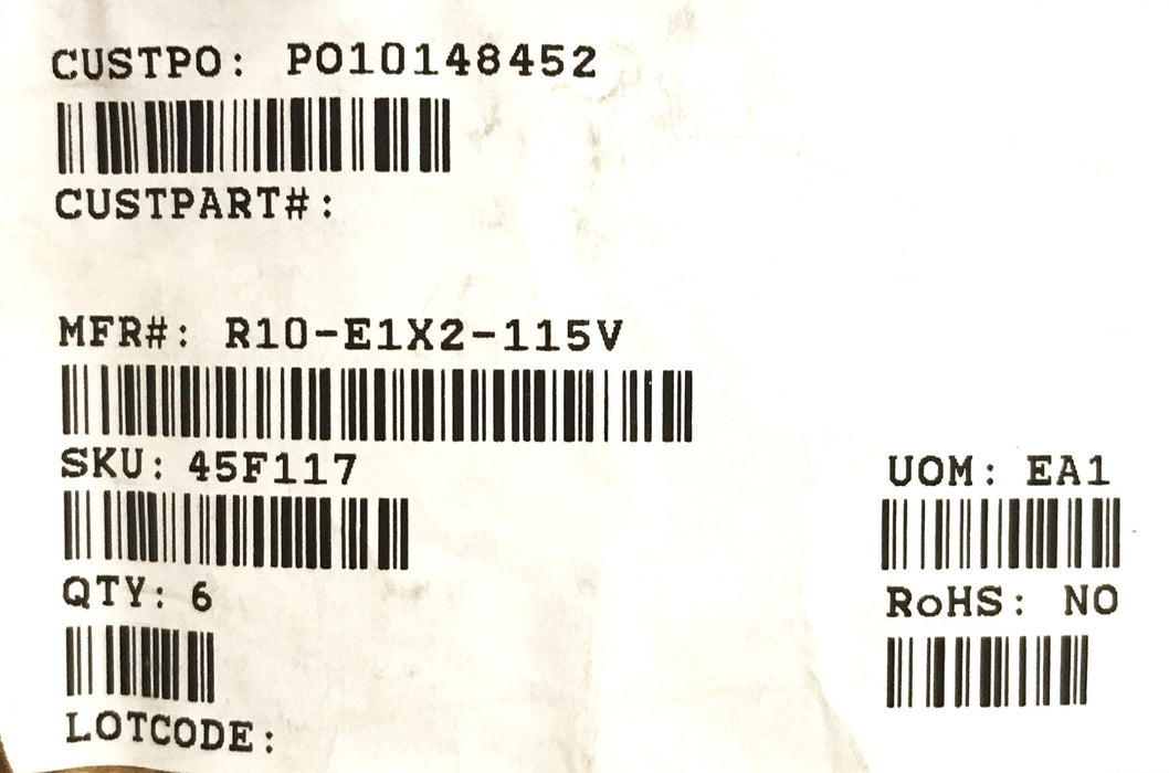 Tyco Electronics Relay R10-E1X2-115V NOS