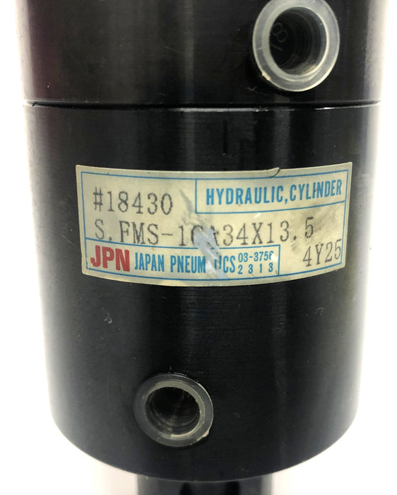 JPN Japan Pneumatics 1/8 Inch 18430 Hydraulic Cylinder S.FMS-10A34X13.5 4Y25 NOS