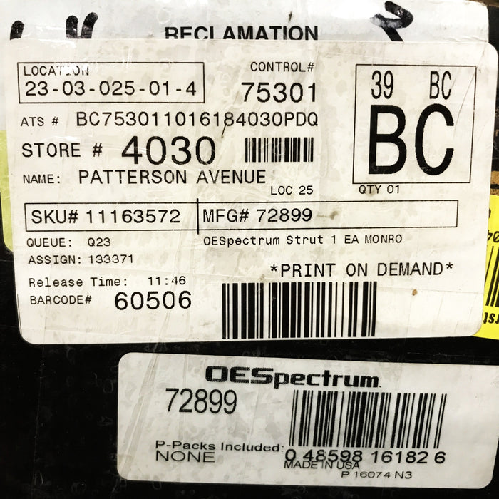 Monroe OESpectrum Suspension Strut (for Chrysler 300) 72899 NOS