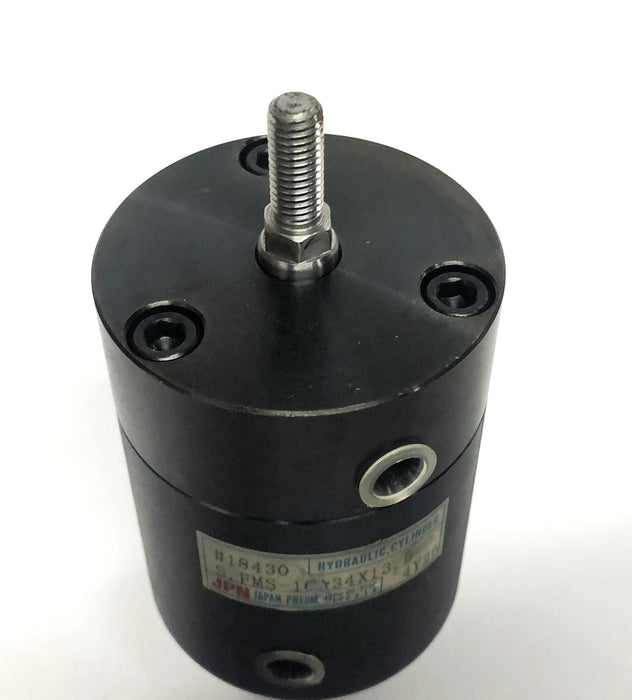 JPN Japan Pneumatics 1/8 Inch 18430 Hydraulic Cylinder S.FMS-10A34X13.5 4Y25 NOS