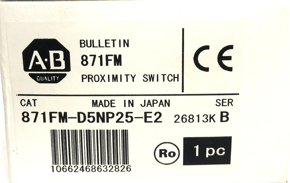 Allen-Bradley 871FM Series B Proximity Switch 871FM-D5NP25-E2 NOS
