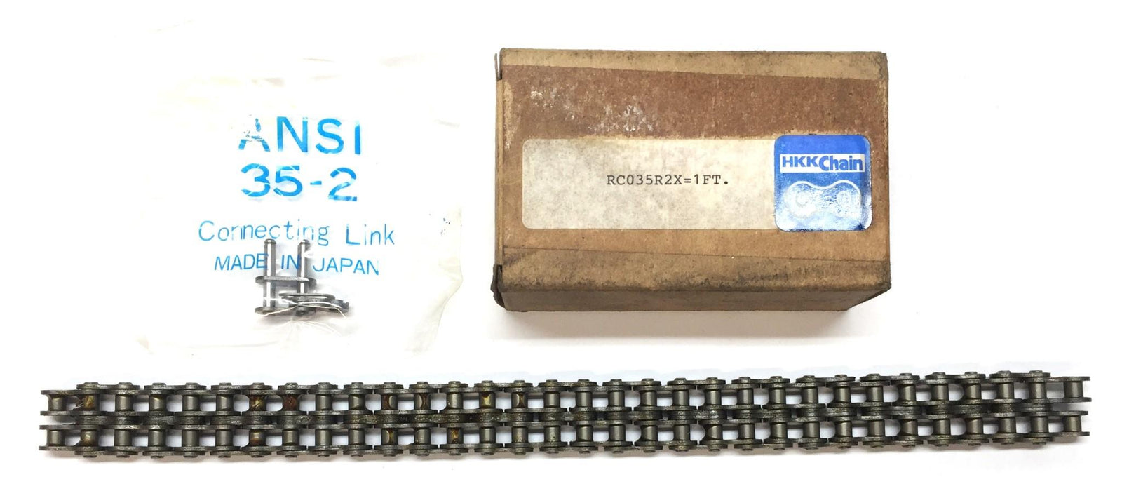 HKK Chain 1' Double Roller Chain with Connecting Link RC035R2X NOS