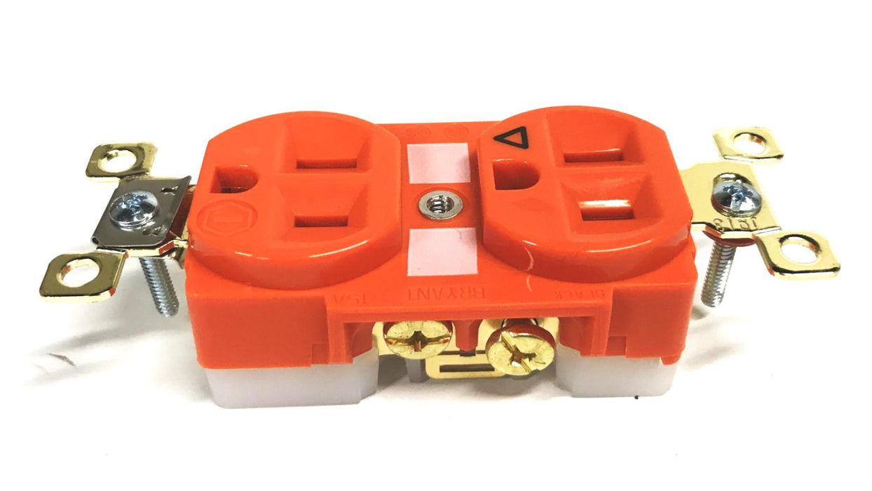 Bryant Orange 15A 125V Duplex Receptacle BRY5262IG [Lot of 2] NOS