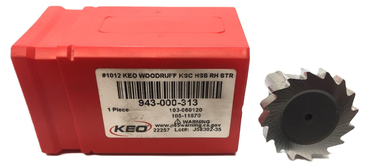 KEO Woodruff #1012 Keyseat Cutter HSS RH STR 943-000-313 NOS