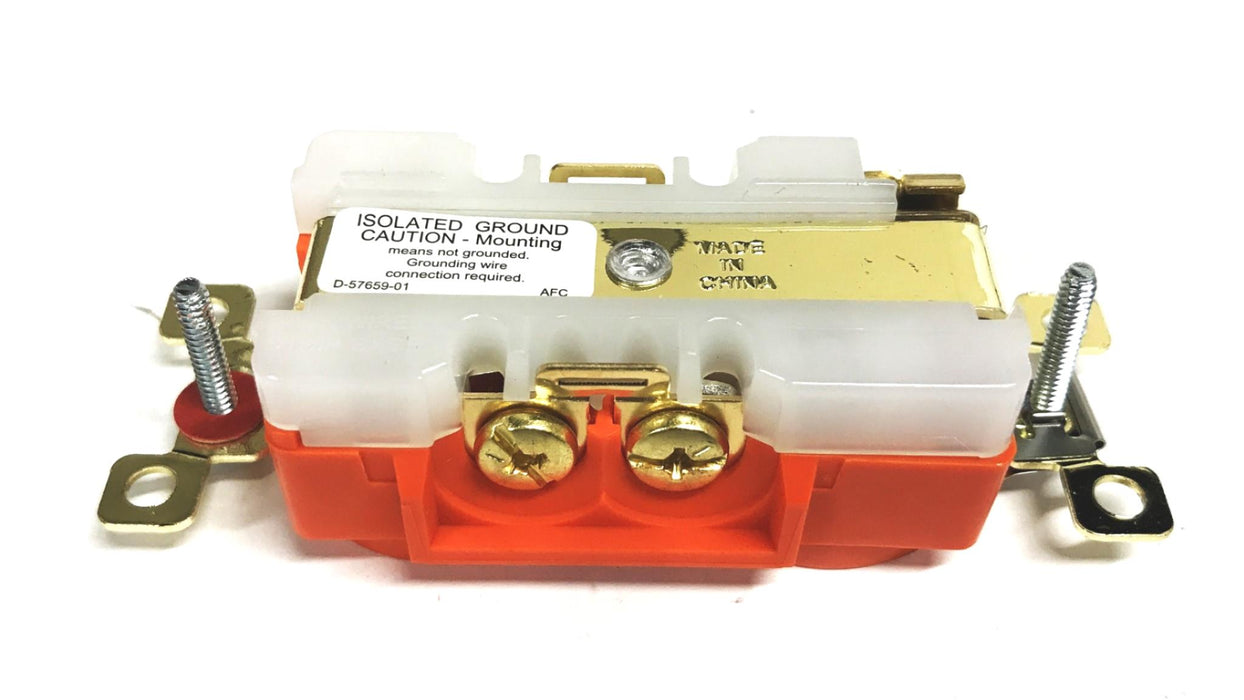Bryant Orange 15A 125V Duplex Receptacle BRY5262IG [Lot of 2] NOS