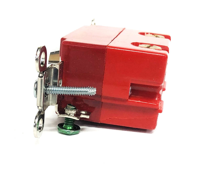 Hubbell 20A 120-277VAC Single Pole Barrel Key Locking Switch HBL1221RKL NOS