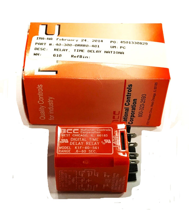 NCC Digital Time Delay Relay K1F-60-561 NOS