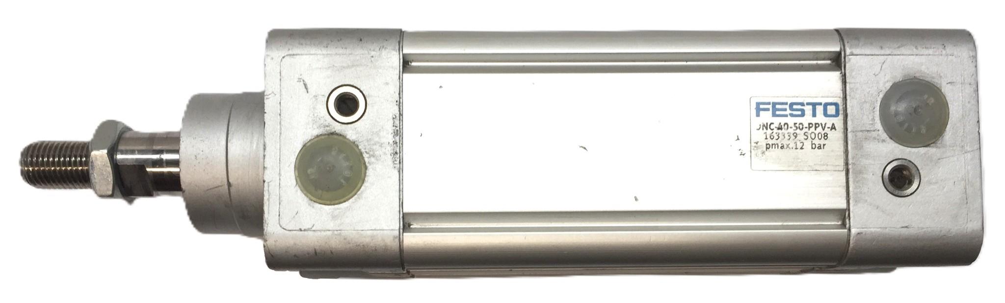 Festo Pneumatic Cylinder DNC-40-50-PPV-A (163339 SO08) USED