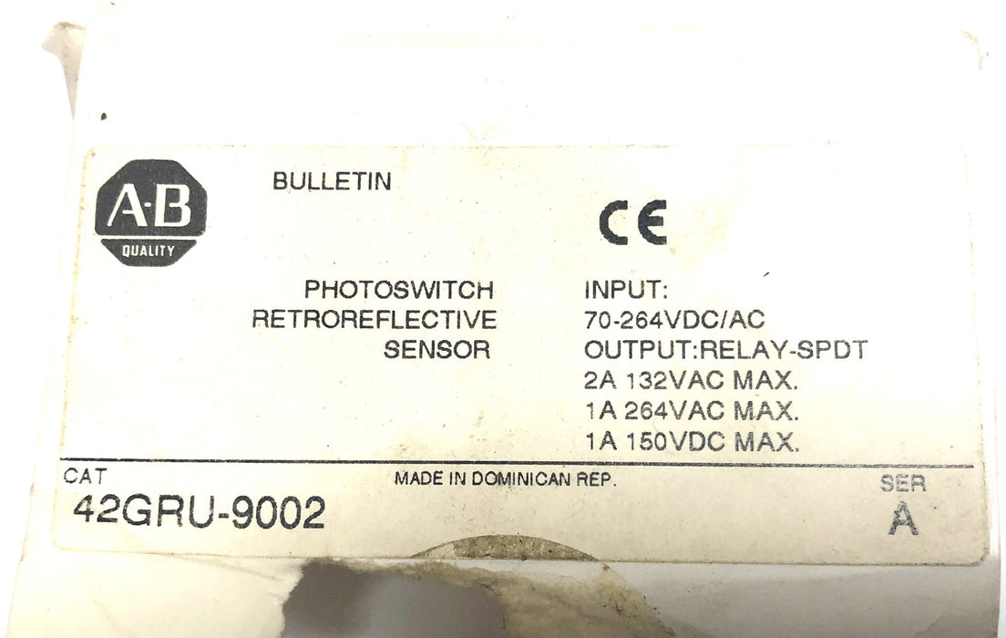 Allen-Bradley Series A Photoswitch 42GRU-9002 USED