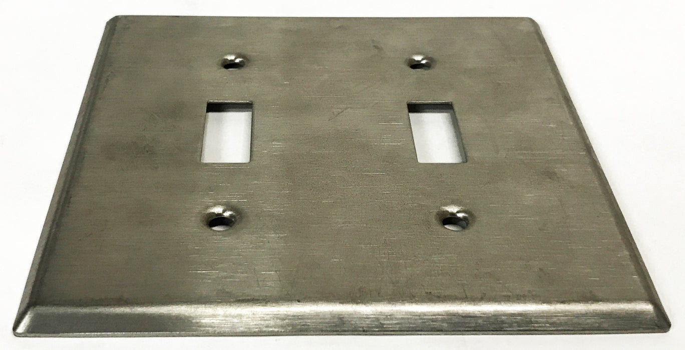 Leviton Stainless Steel 2-Gang 2-Switch Wall Plate 104-84009-40 [Lot of 15] NOS
