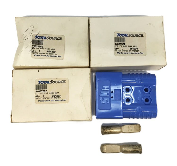 Total Source 35mm Blue Connector Assembly SY6375G2 [Lot of 3] NOS