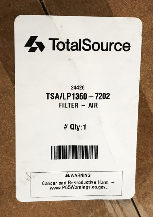 Total Source Forklift Air Filter LP1350-7202 NOS