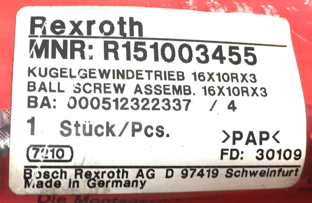 Rexroth Ball Screw Nut Assembly R151003455 NOS