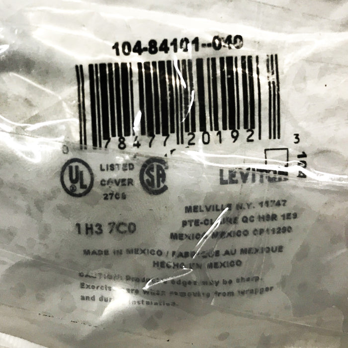 Leviton 1-Gang Toggle Switch Cover 104-84101-40 [Lot of 5] NOS